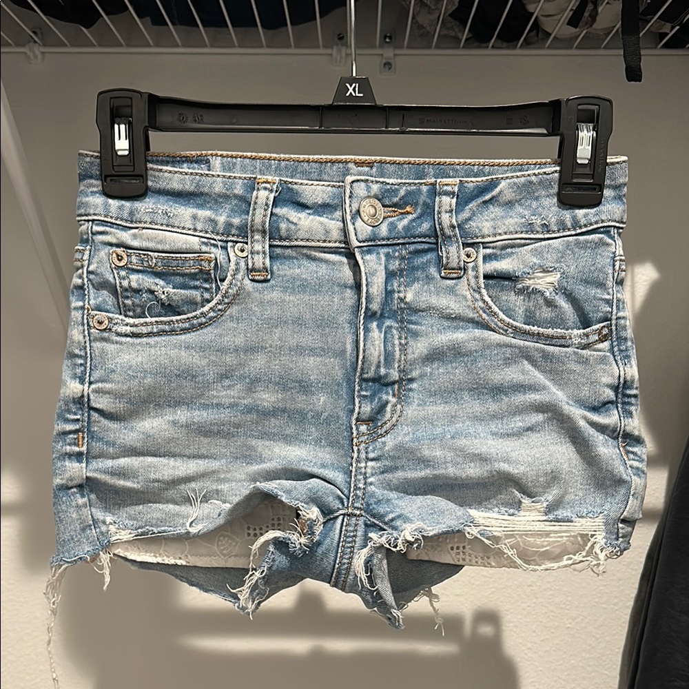 AE Distressed Denim Shorts